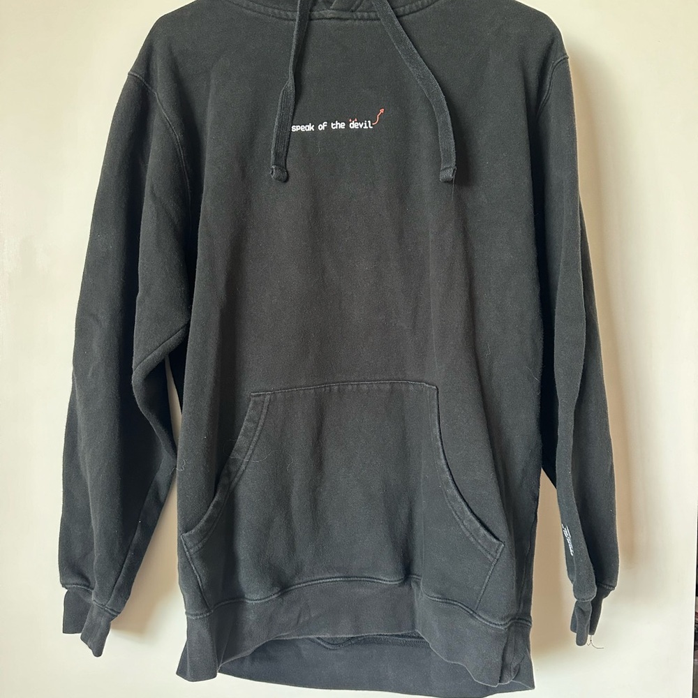 Black Sweatshirt Hoodie with Minimalist Design